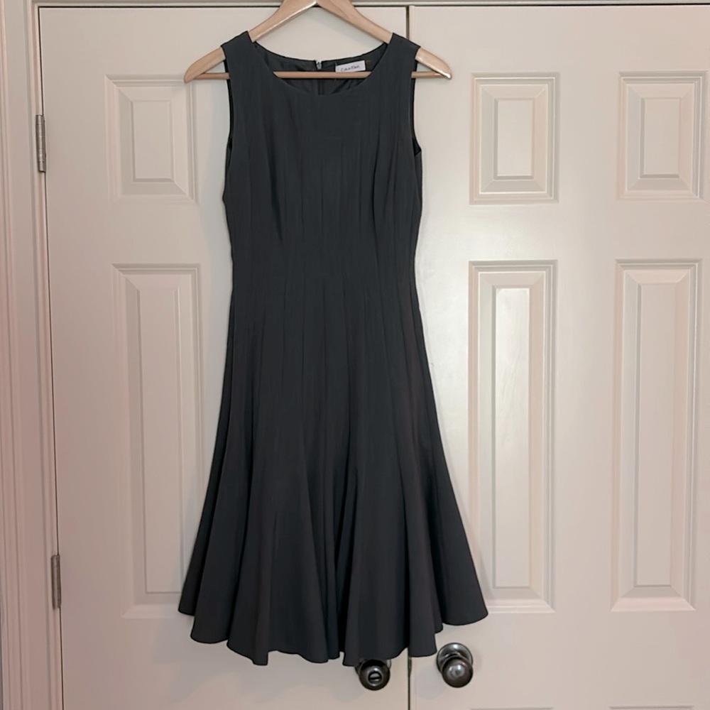Calvin Klein Gray Fit and Flare dress